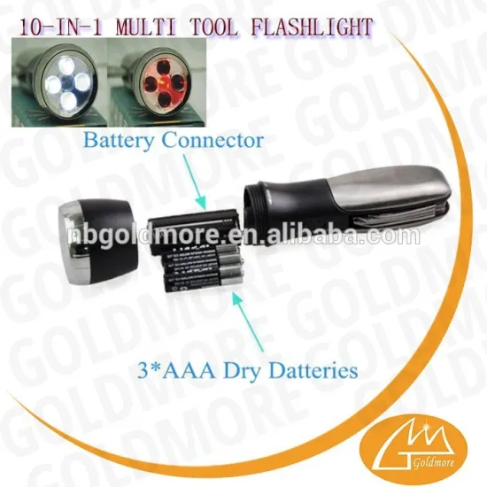 GOLDMORE3 Aluminum LED Flashlight with tools for promotion,4+1 red Led all kinds of tools flashlight sos