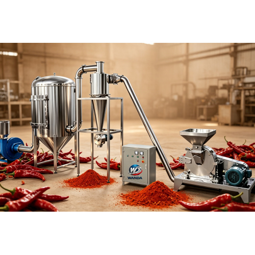 Rettificatrice per la produzione di polvere di peperoncino rosso
