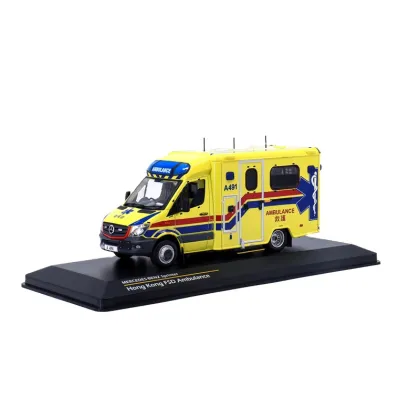 Autoart 1/43 Scale Diecast Simulation Ambulance Toy Car Model with Opening Doors