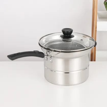 Stainless Steel Ramen Noodle Cooker Pot - Hot Sale Multifunction Soup Cooking Pot with Strainer