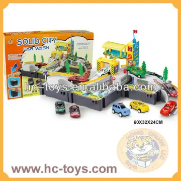 DIY Plastic building blocks toy ,solid city car wash ,DIY toy,kids car wash toy