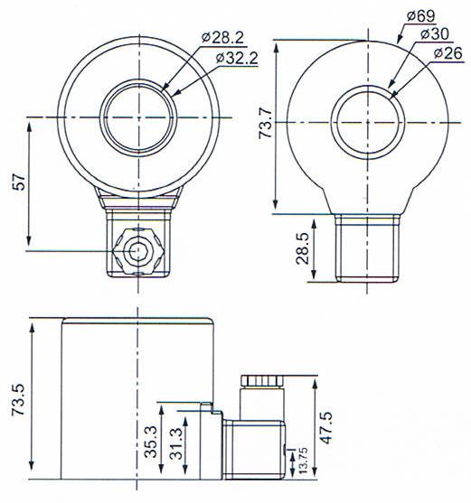 Dimension of BB26073502 Solenoid Coil: