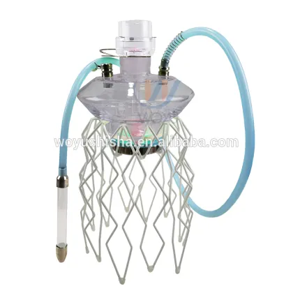 Good quality with  LED  light medusa all glass shisha hookah