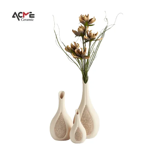 Wholesale Luxury Nordic Porcelain Ceramics: Elegant Cylindrical Vases for Dried Flowers and Home Decor