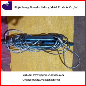 Galvanized Customized Steel Turnbuckle With Wire 3/4*5.8m