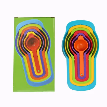 colorful plastic measuring spoon set of 6