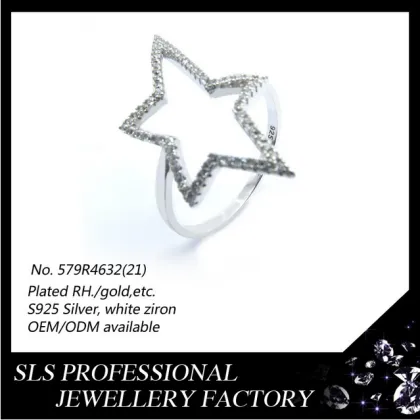 Trendy Micro Pave CZ Handmade Jewelry 925 Italian Silver Ring