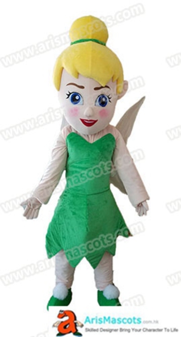 Princess Tinkerbell Mascot Costume, cartoon character mascot suit, funny mascots for party