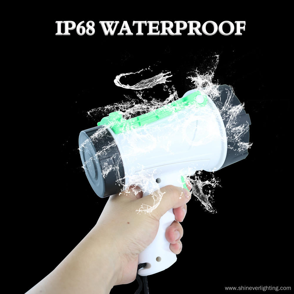 15w 1200lm HandHeld IP68 Waterproof Marine Search Light