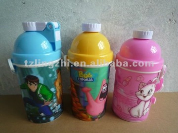3D Plastic water bottle/kettle/canteen/jug 400ml