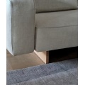 Mid-Century Modern Sofa in Neutral Grey Fabric