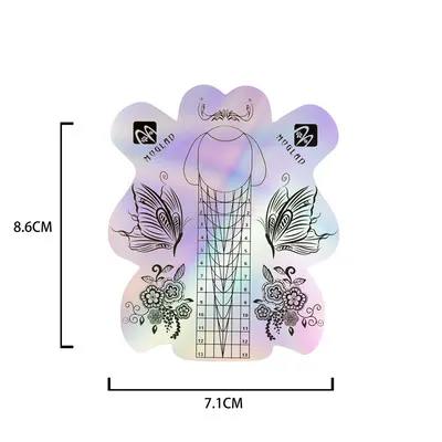 Durable Adhesive Butterfly Nail Form for Gel Extensions
