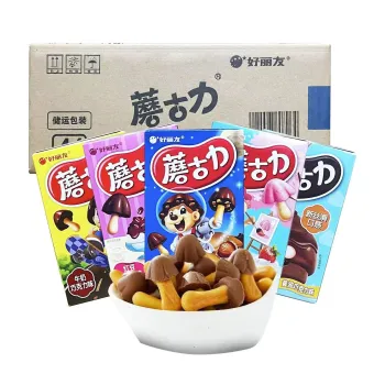 Orion 48g Mushroom-Shaped Milk Chocolate Biscuits - Attractive Tin Box Kids Snack