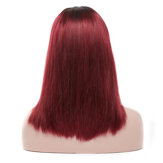 100 Mexican Ombre Human Virgin Raw Hair Weaving Product Layered U Part Bob Lace Wig
