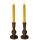 Rustic Vintage Wooden Taper Candle Holders