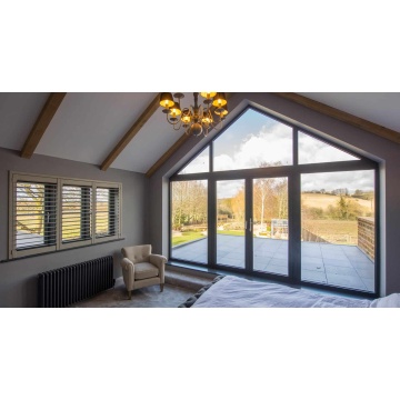 Fixed window aluminium safety glass shaped picture window