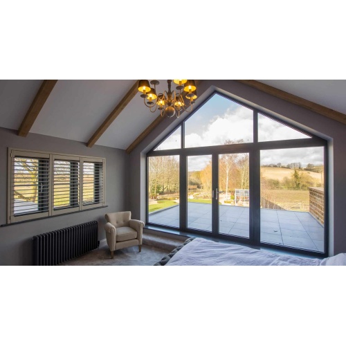 Fixed window aluminium safety glass shaped picture window