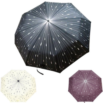 Meteor Shower Rain Waterproof 2 Folding Umbrella