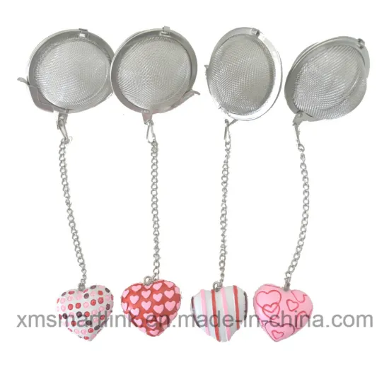Resin Miniature Heart Decor Tea Filter