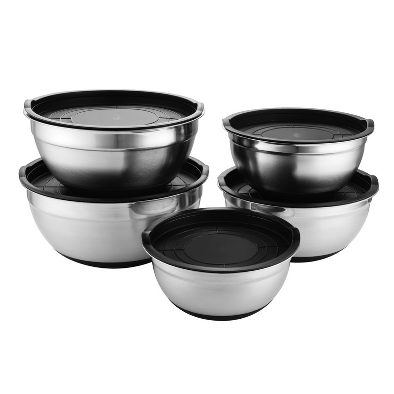 stainless steel salad bowl set