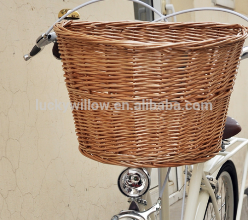 willow material cheap basket wicker bicycle basket