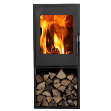 Indoor Wood Heater: Wood-Burning Stove for Room Heating with Fire Surrounds