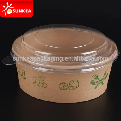 Disposable custom printed paper food packaging cup