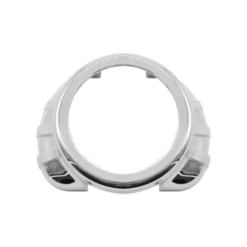 TAOCHIS Car Lamp Retrofit 3.0 Inches Headlight Projector Lens Shroud Round Chrome