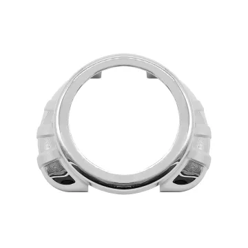 TAOCHIS Car Lamp Retrofit 3.0 Inches Headlight Projector Lens Shroud Round Chrome
