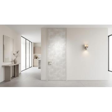 Interior sem costura com porta articulada texturizada artística