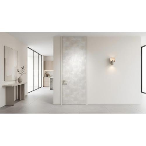 Interior sem costura com porta articulada texturizada artística