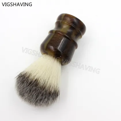 faux horn handle synthetic bristle shaving brush