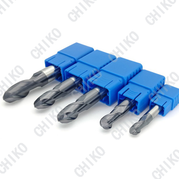 HRC45 2F Ball Nose Solid Carbide End Mill Tungsten Steel Face Mill Radius Cutter CNC Factory