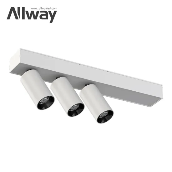 ALLWAY 8W Aluminum Color Changing Dimmable Track Lighting Spot Light - Surface Mounted LED Spotlight