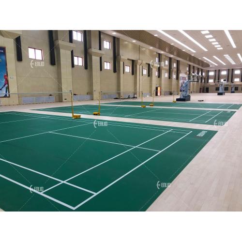 Alta qualidade BWF Aprovou Badminton Mat Crystal Sand Surface PVC Floor