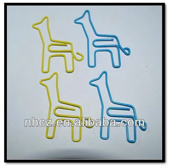 giraffe shape different kinds paper clips