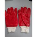 Luvas mergulhadas de pvc vermelho k / w