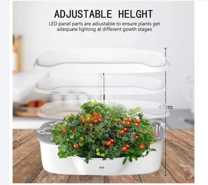 Smart Hydroponic Indoor Herb Garden with LED Grow Light and 12-Pot Capacity