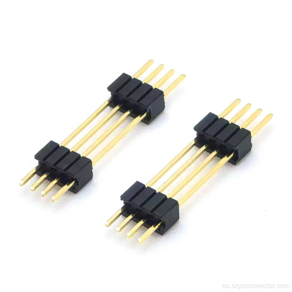 Conector de clavija de 1,27 mm, fila única, recto