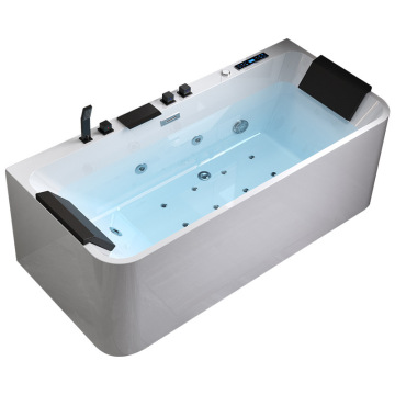 Lizhen-Hwa.Con Modern Bathroom Whirlpool Massage Spa Bathtub with Color Light