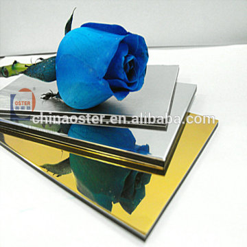Silver/ Gold Mirror aluminum composite panel for interior wall decoration