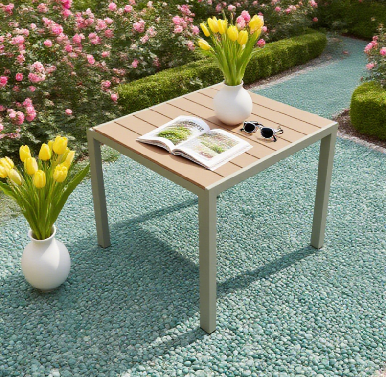 Weatherproof Aluminum Plastic Outdoor Side Table