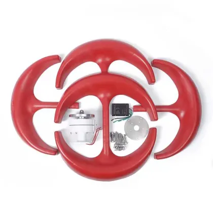 Red lantern wind turbine with flange link