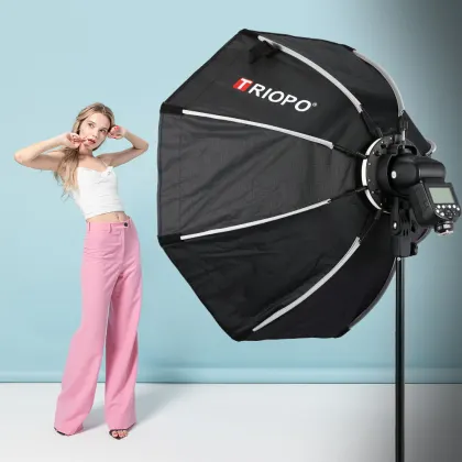 Triopo K90CM Octagonal Softbox Flash Kit with Bowens Adapter