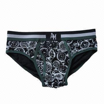 Men's Briefs, Made of 95% Cotton and 5% Spandex, Customized Colors Welcomed