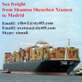 Sea freight for container from Shantou to Madrid