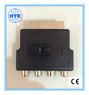 High quality SCART adapter W/Switch