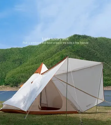 Luxury Pyramid Telescopic Rainproof Sunscreen Tent for Outdoor Camping