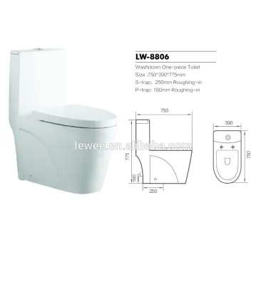 Modular home washdown one-piece toilet water tanks public toilet