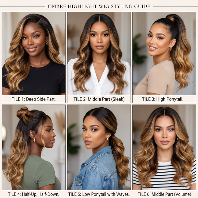Highlight Body Wave Lace Front Wig Human Hair